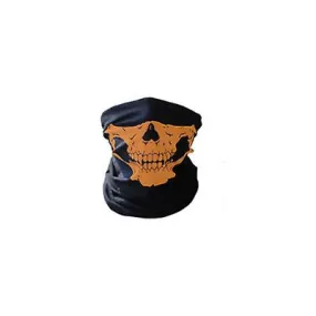 2Pcs orange Multifunctional outdoor seamless windproof sunscreen collar, riding mask AZ10964