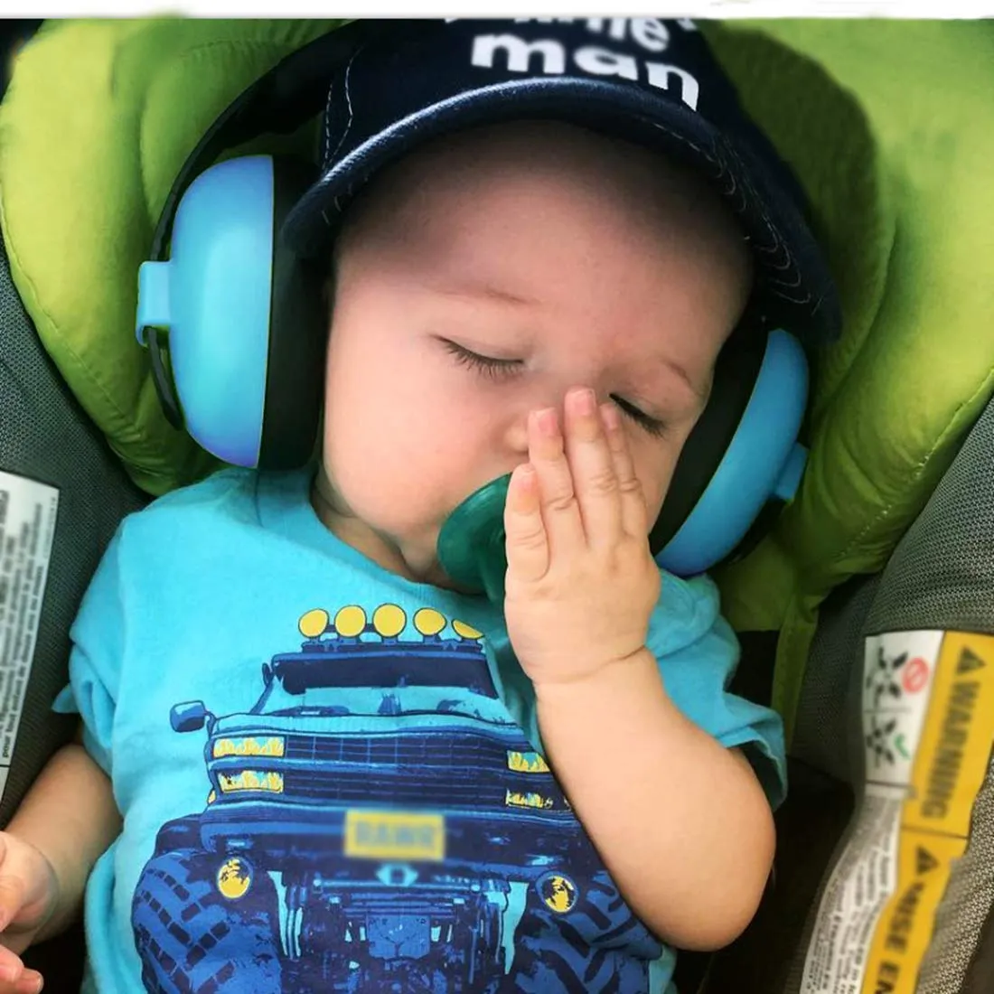 Baby Noise Cancelling Headphones Infant Ear Protection Comfortable Noise Reduction Ear Muffs for Babies Toddler 1 Months to 2 Years, Blue Light Blue