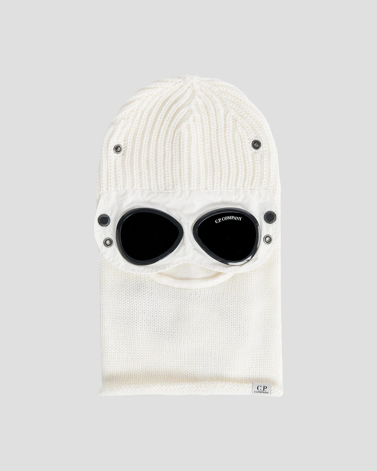 Extra Fine Merino Wool Goggle Balaclava Gauze White