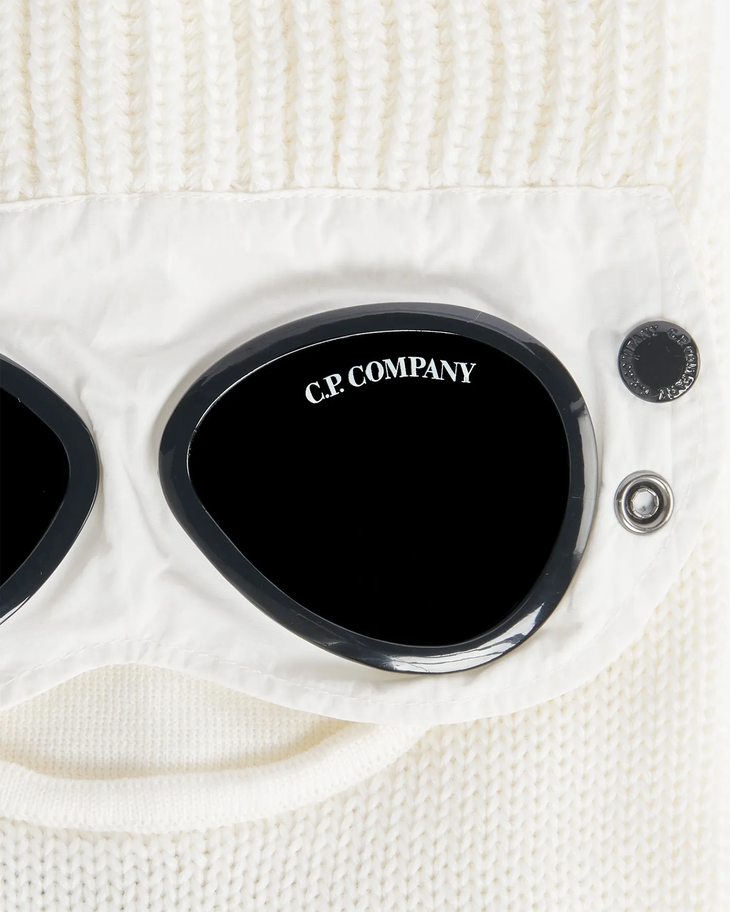 Extra Fine Merino Wool Goggle Balaclava Gauze White