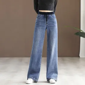 Flared Pants For Women Jeans Woman High Waist Jean Large
