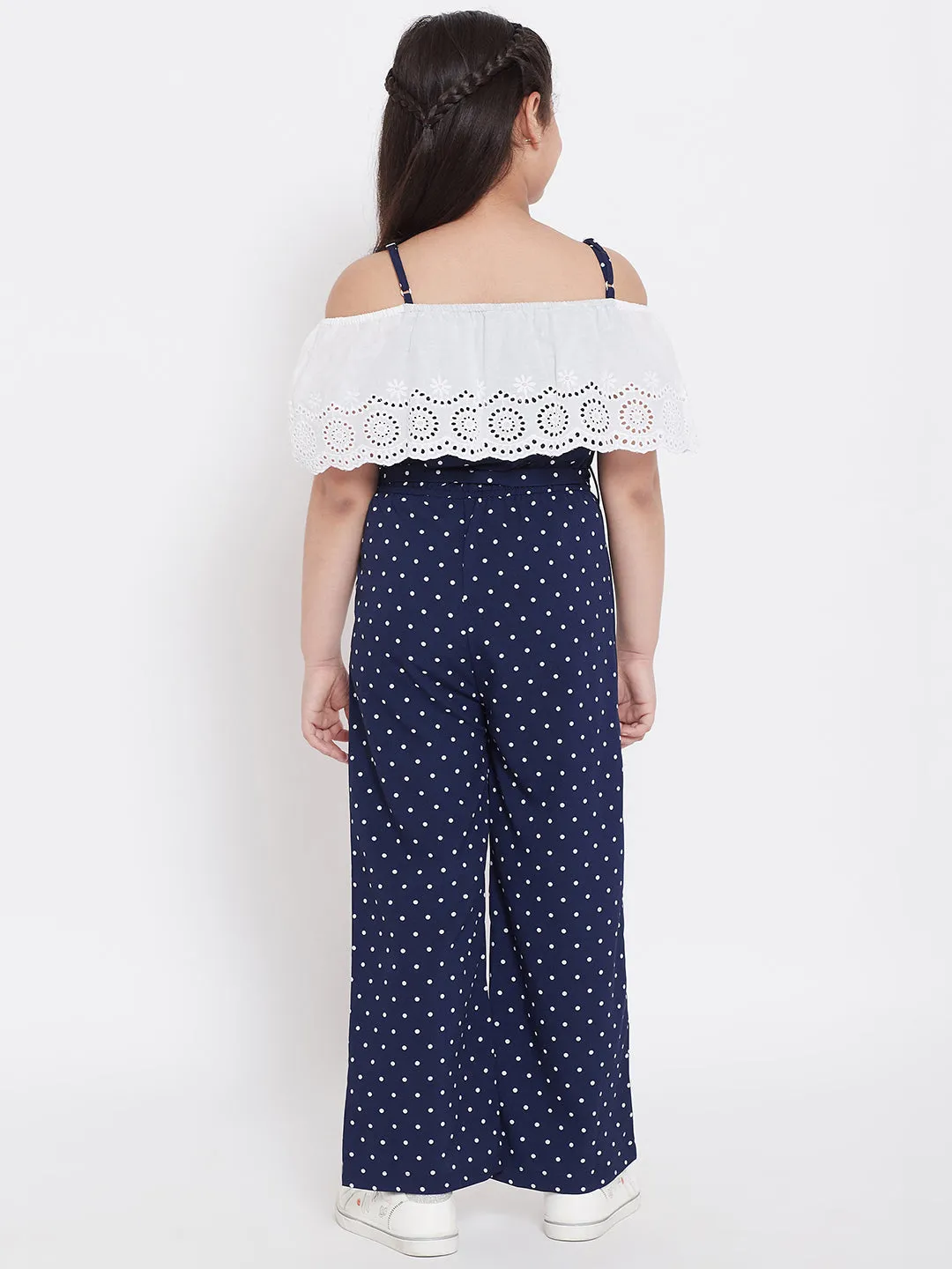 Girl's Printed Jumpsuit Blue - StyloBug KIDS