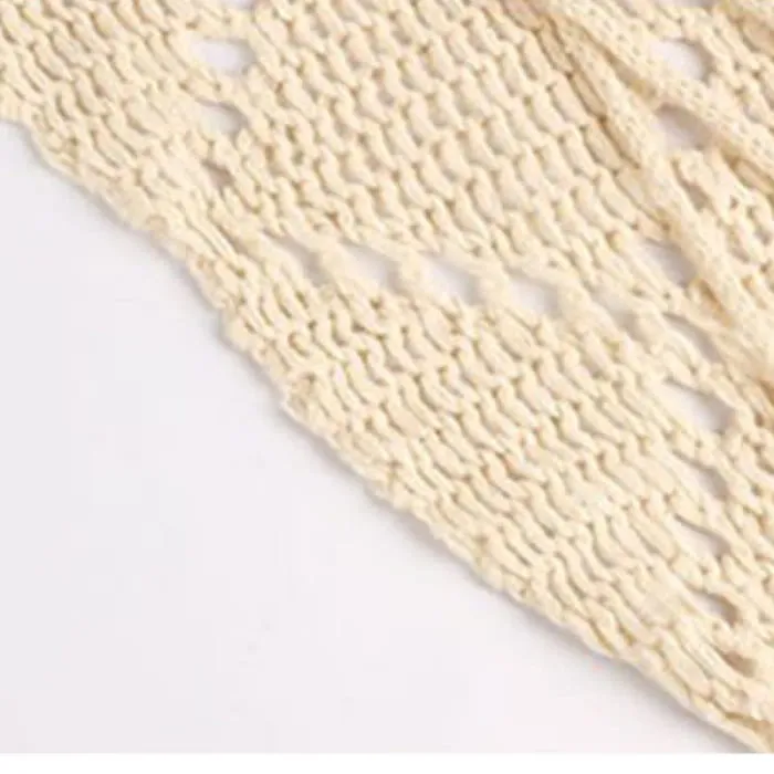 Hollow Out Crochet Shirt Ruffled Split Slip Dress