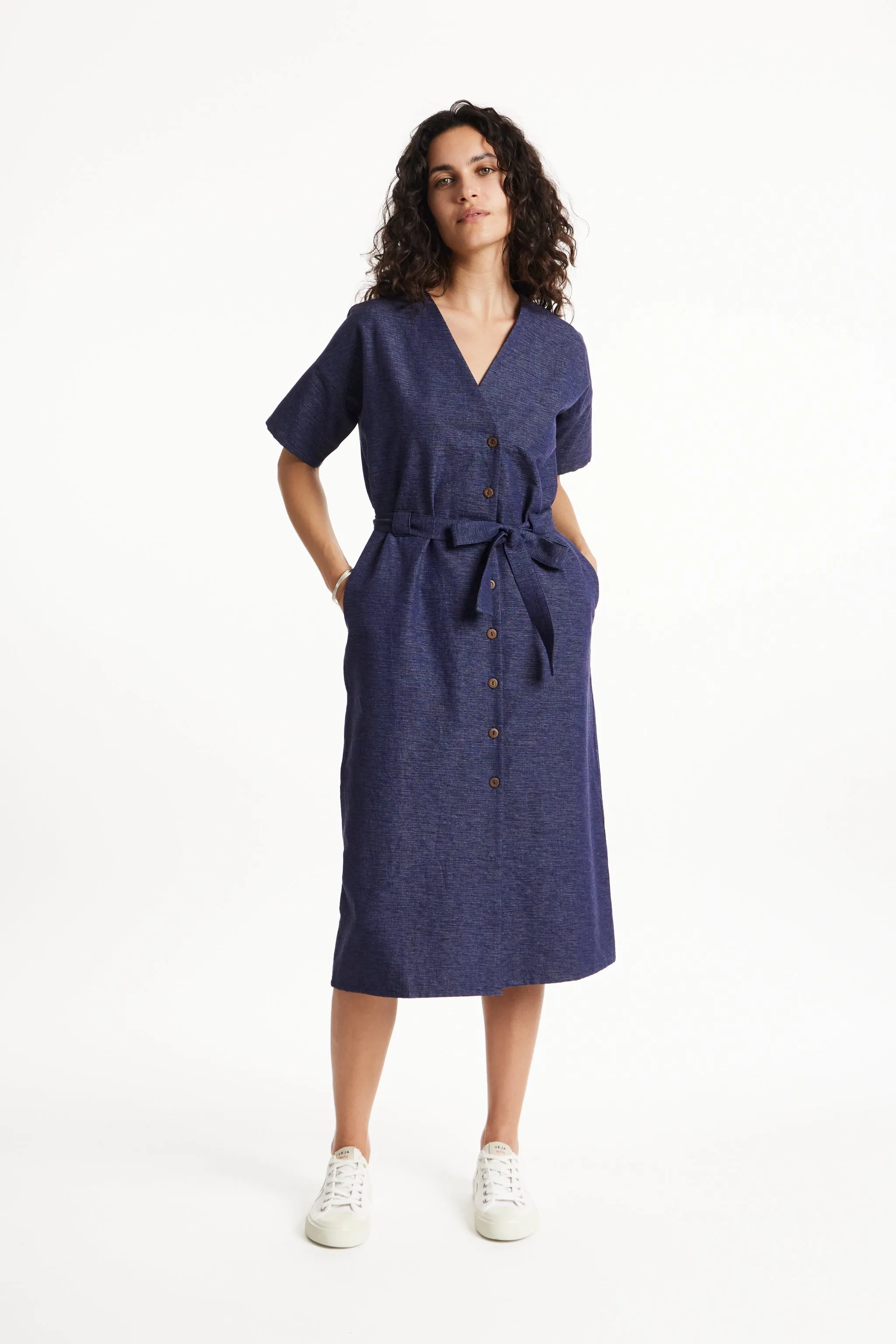 India Dress in Navy