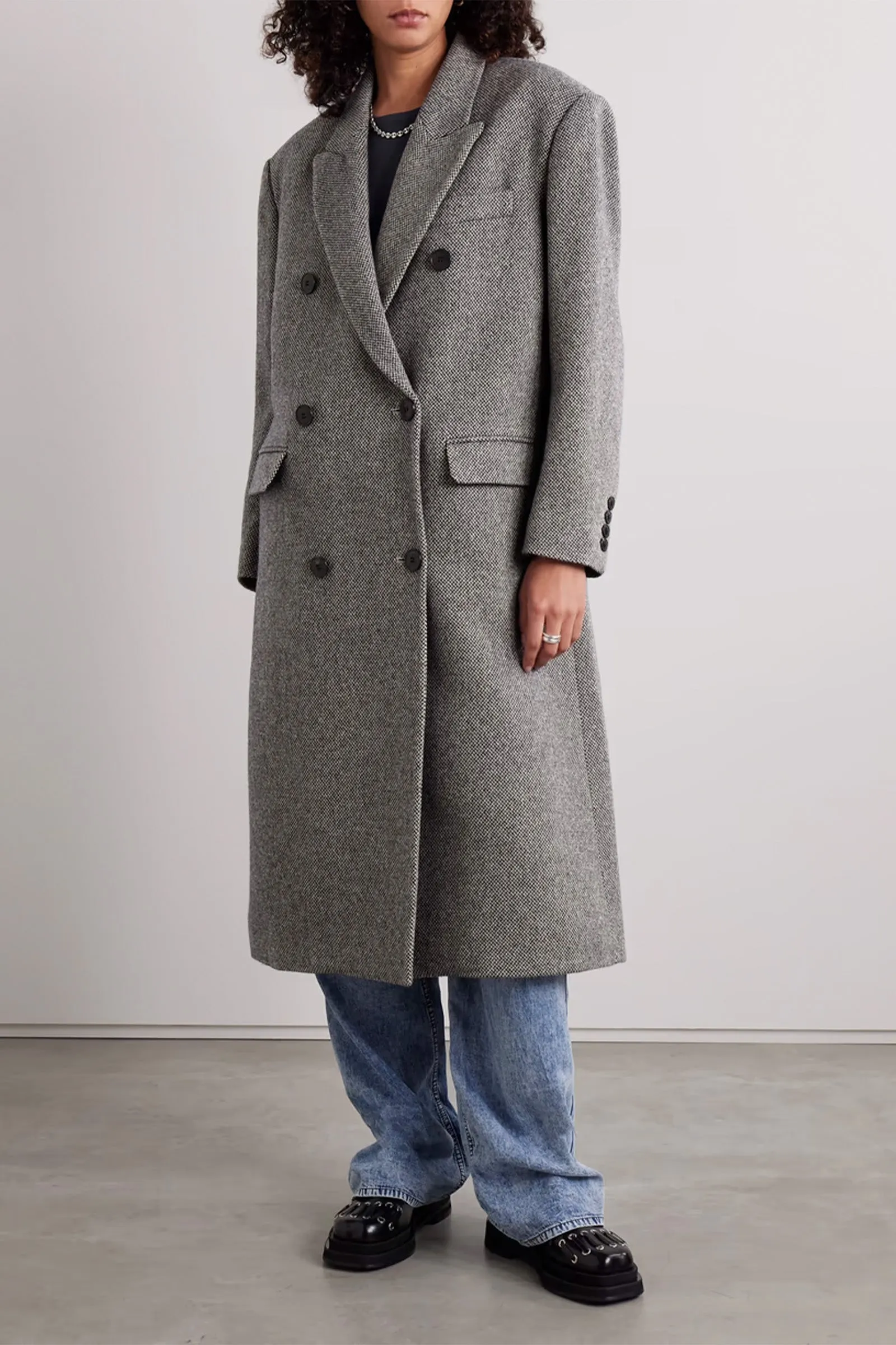 Lexana Double-breasted Wool-blend Coat