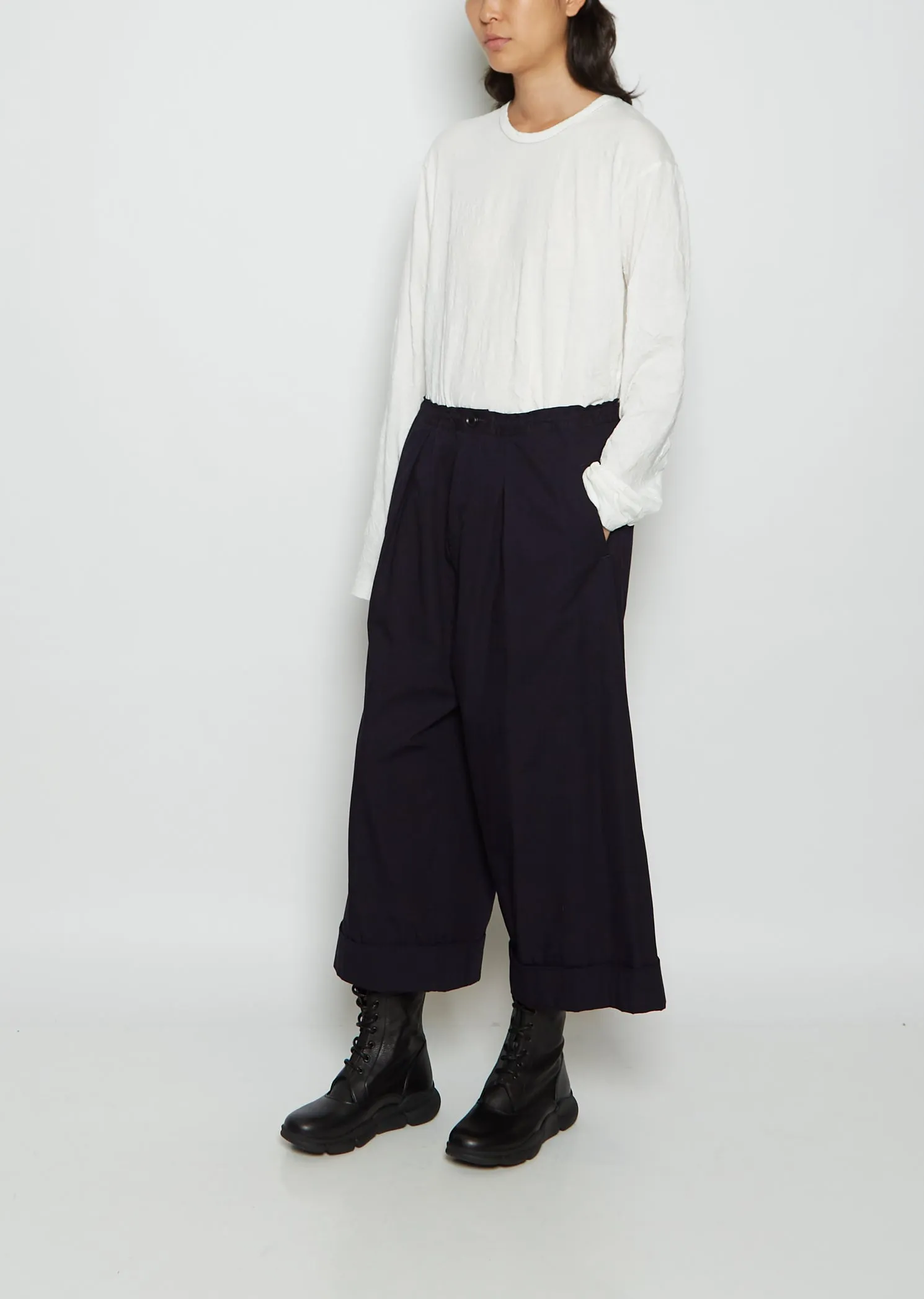 O-Front Tuck Mackin Cotton Twill Pant