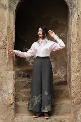 "Lyla" Hand Embroidered Tailored Shirt