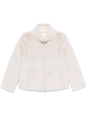reversible faux-fur down jacket