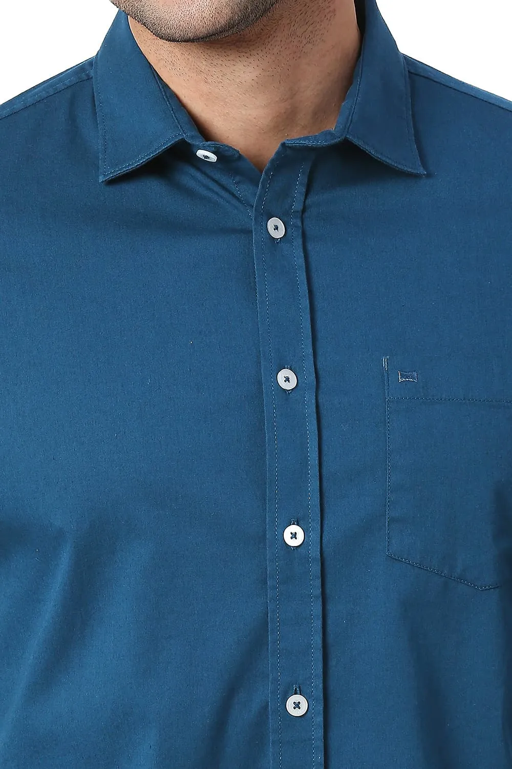 Slim Fit Cotton Twill Stretch Shirt
