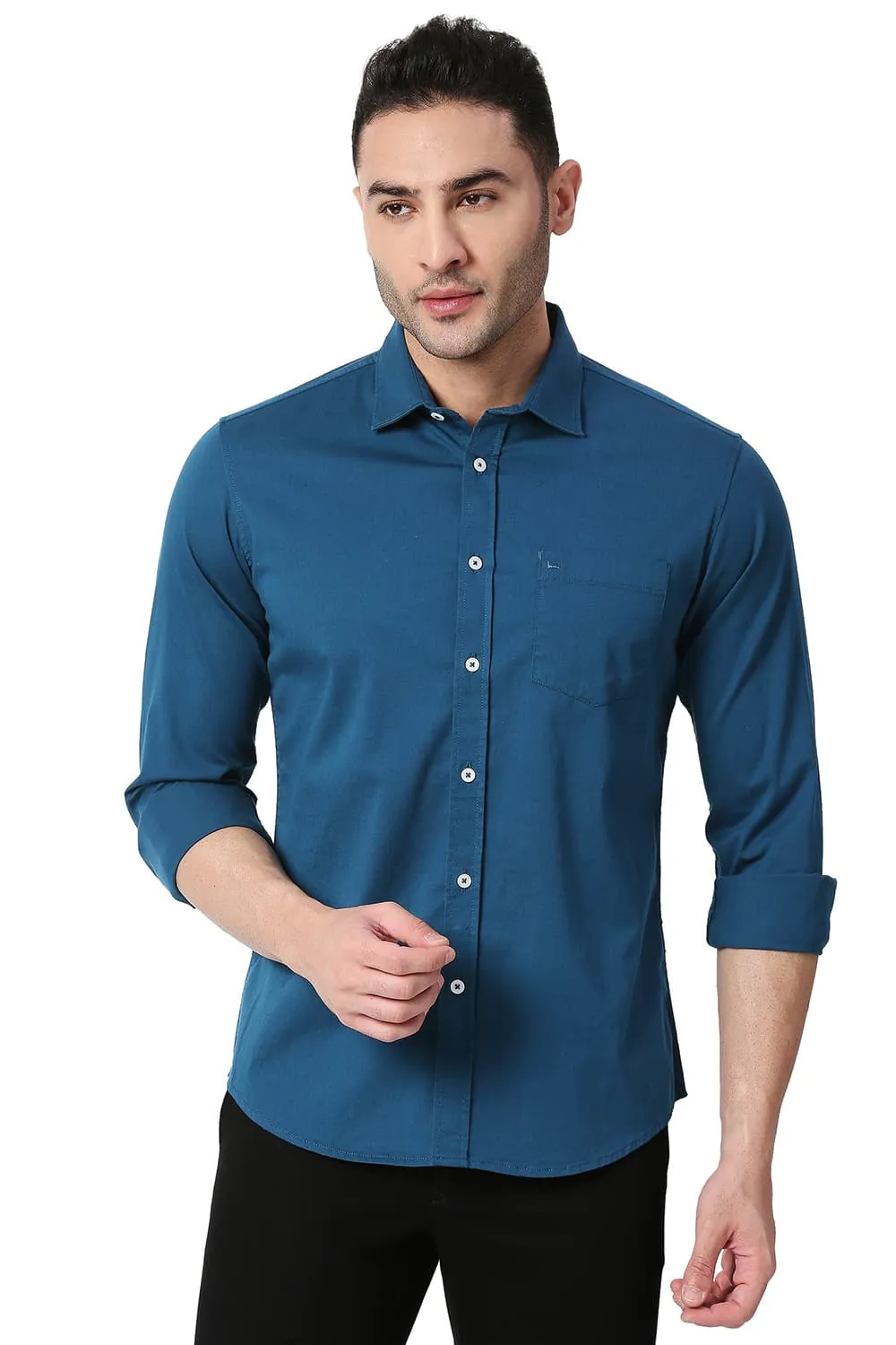 Slim Fit Cotton Twill Stretch Shirt