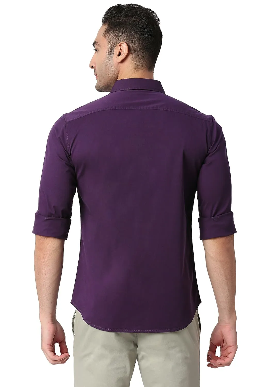 Slim Fit Cotton Twill Stretch Shirt