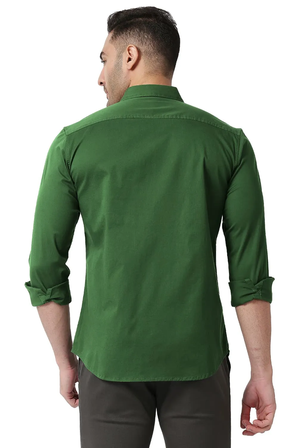 Slim Fit Cotton Twill Stretch Shirt