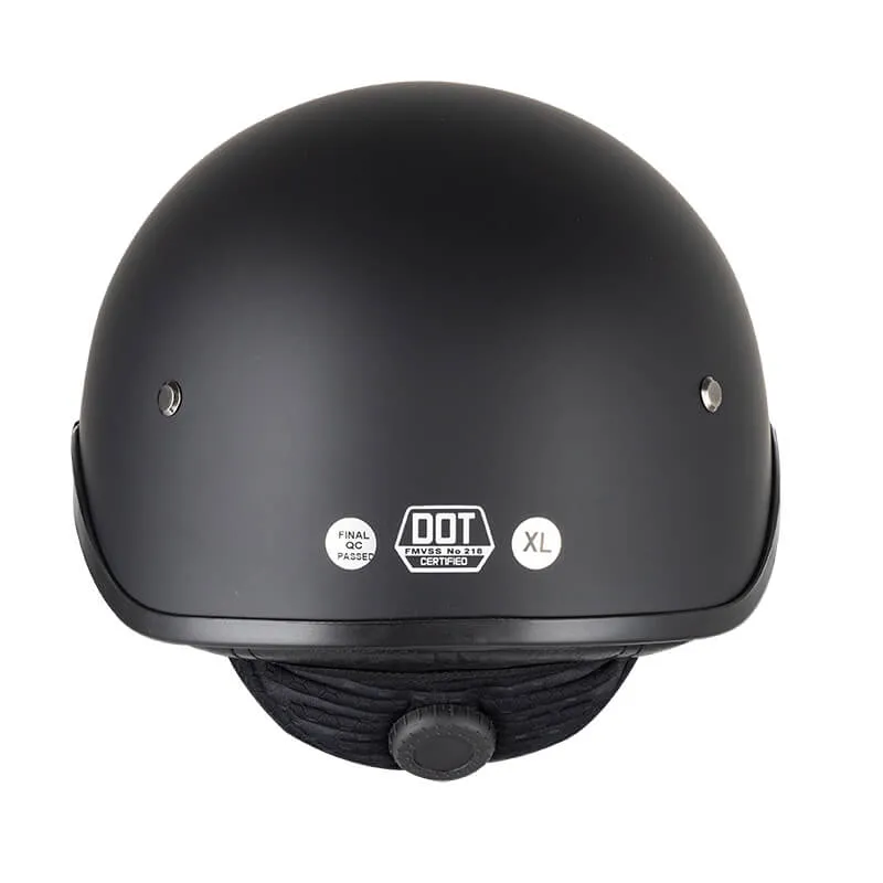 Sturgis Style DOT Helmet with Retractable UV Lens - Matte Black